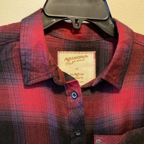 Arizona Jean Co Plaid Shirt Size XS Womens - Picture 4 of 7
